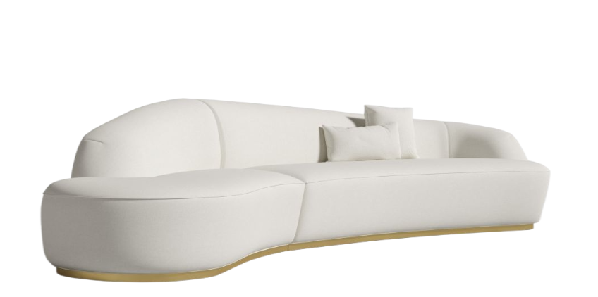 Curved beige Sofa LEFT