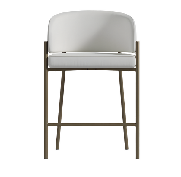 Grey leather counter stool ( Minor Damage)