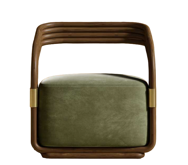 Curved Green Lounge Chair
