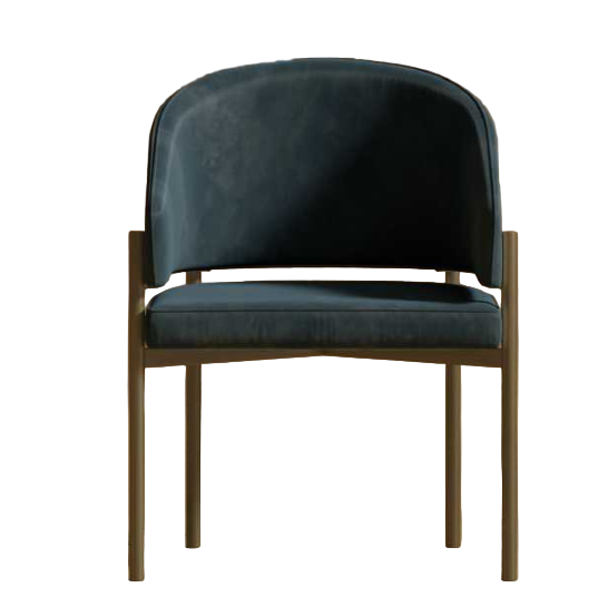 U Velvet Dining chair LIGHT BLACK