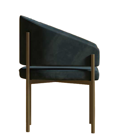 U Velvet Dining chair LIGHT BLACK