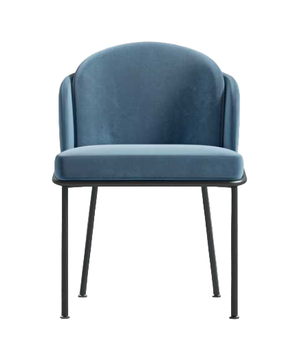 Angel Dining Chair - Velvet blue