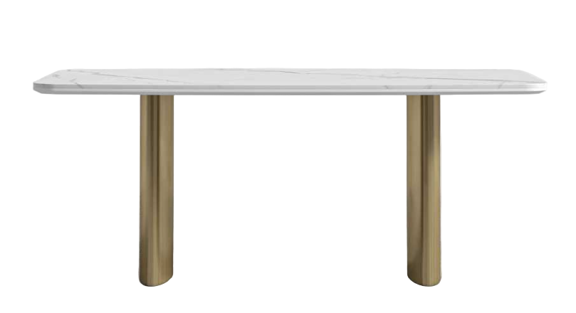Solena Dining Table 95" -Gold Legs