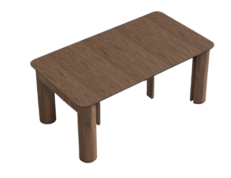 Walnut Veneer Extendable Dining Table( Minor damage).