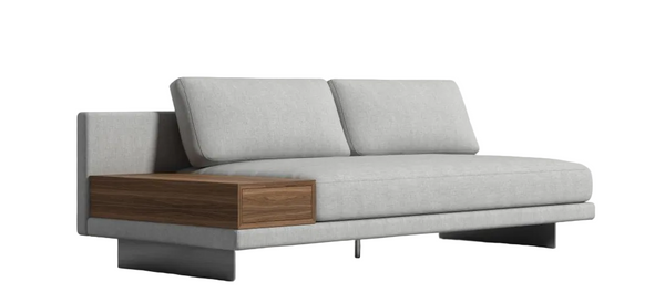Malmo-Armless Sofa with Side Table