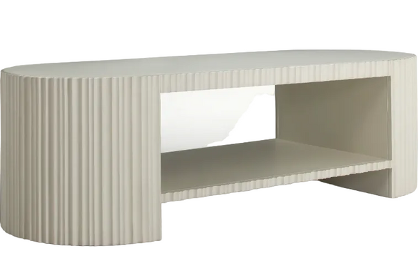 Mindi Wood Oval Coffee Table