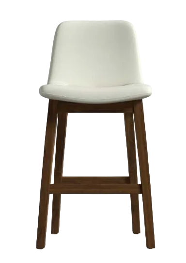 Monaco White Counter Stool