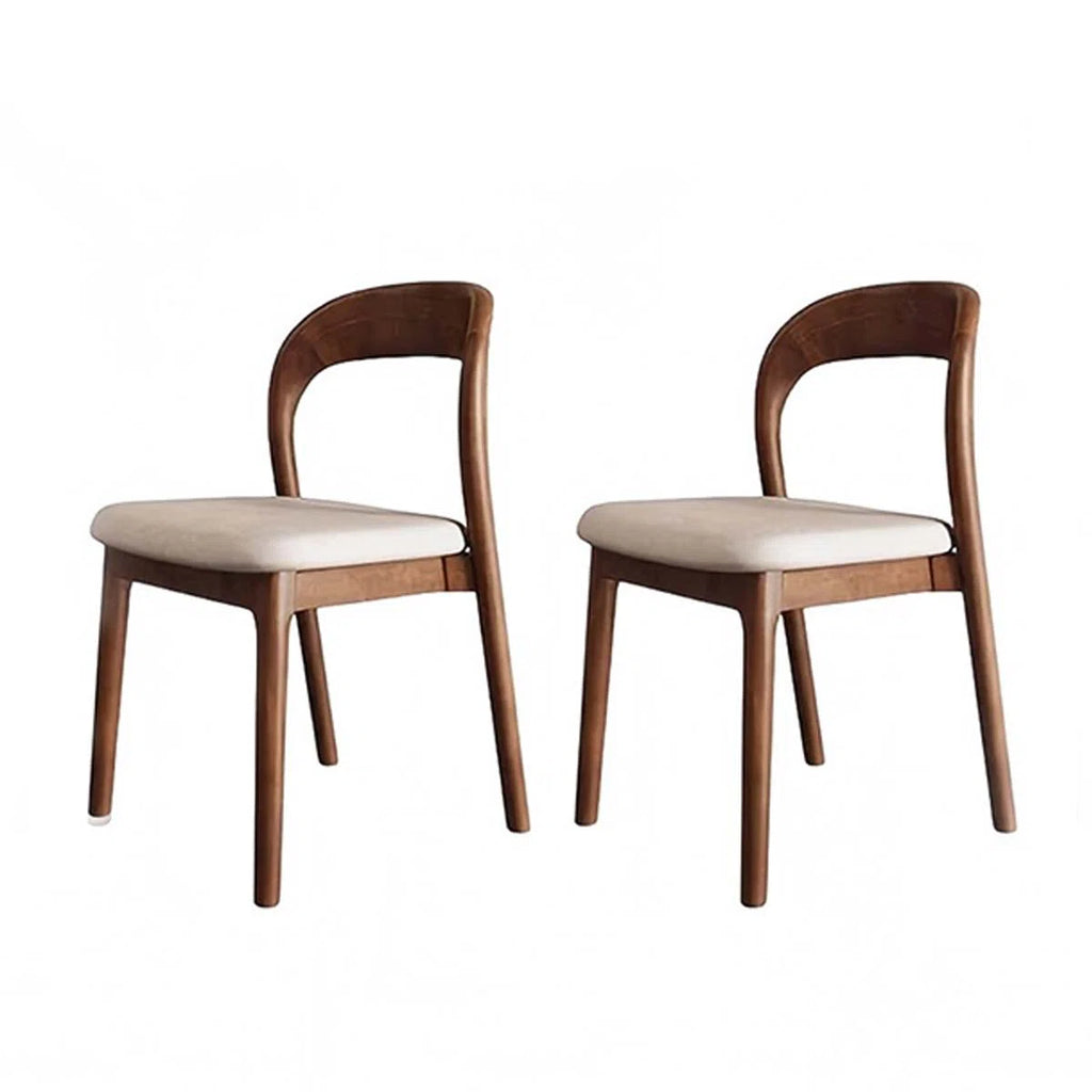 Solid Wood Upholstered Dining Chair (Set of 2)