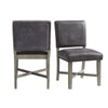 Upholstered Side Chair in grey (Set of 2)