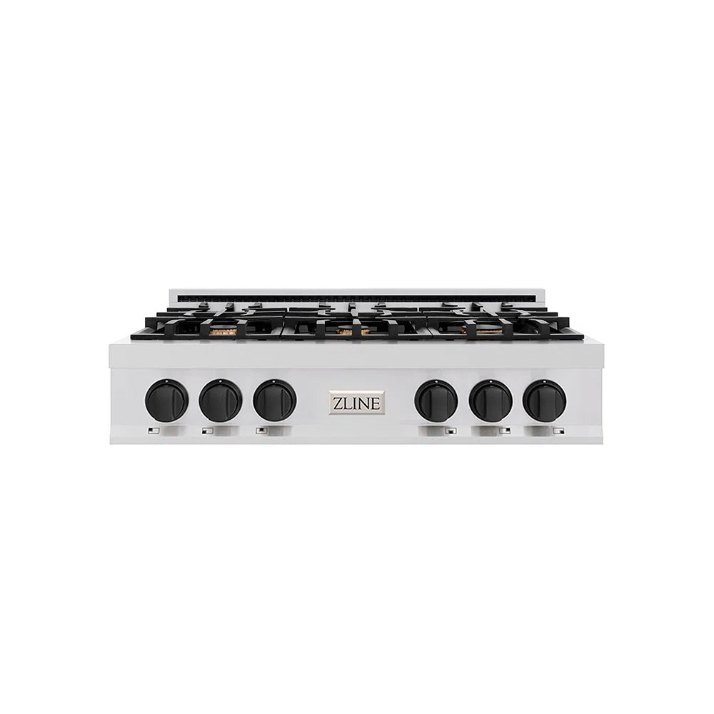 36-inch gas cooktop with 6 burners