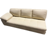 Leather Look left sectional cream (Minor damage)