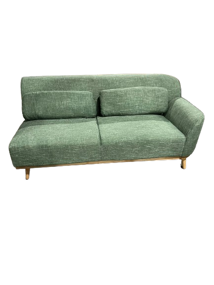 Loveseat green olive right arm