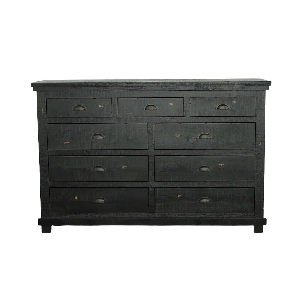 9 Drawer 64" W Dresser black