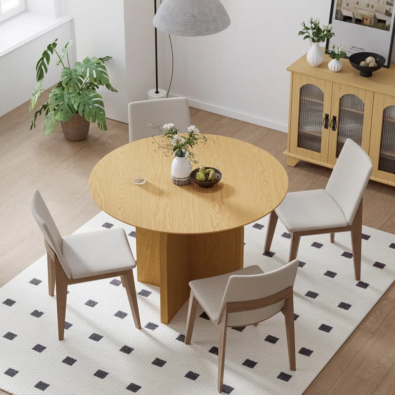 52" Wood Round Dining Table