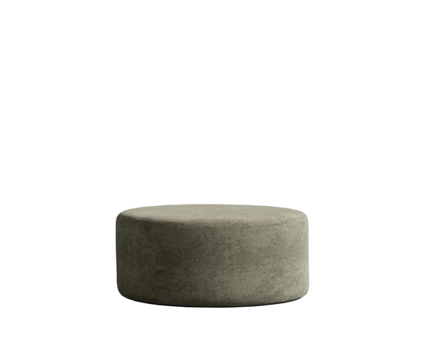 Krypton Green sectional with Round Ottoman