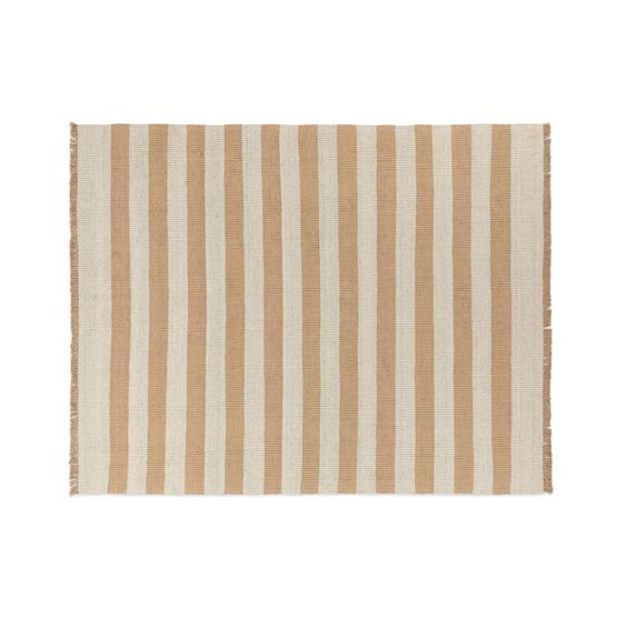 Striped White Rug 8x 10