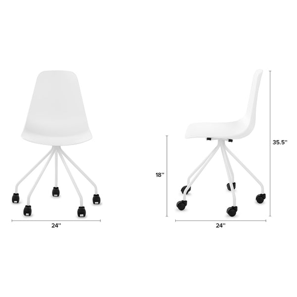 Office Chair - Pure White