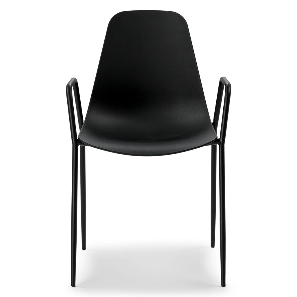 Stackable Dining Armchair - Pure Black