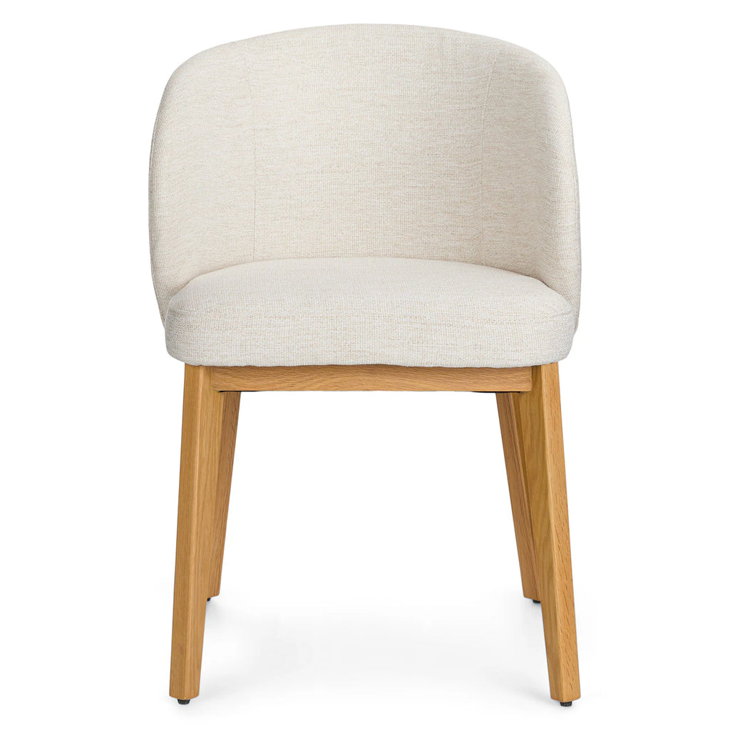 Dining Armchair - Oak and Camellia Ivory