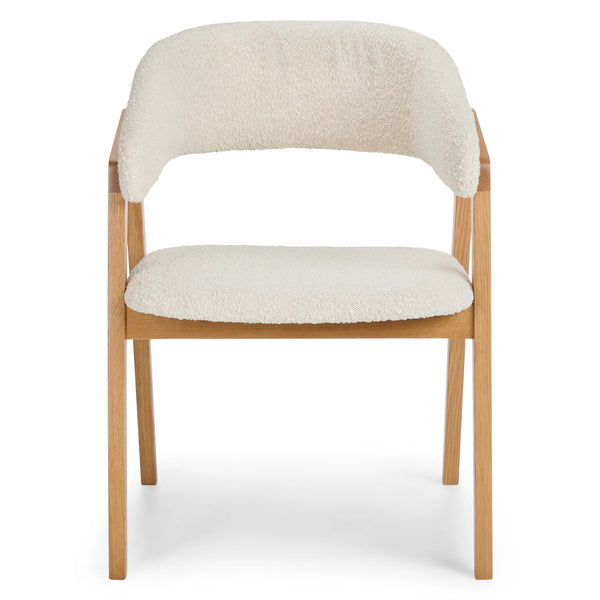 Bouclé Oak Dining Chair