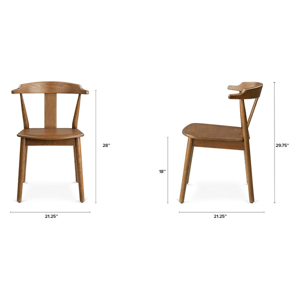 Dining Chair - Smoked Oak