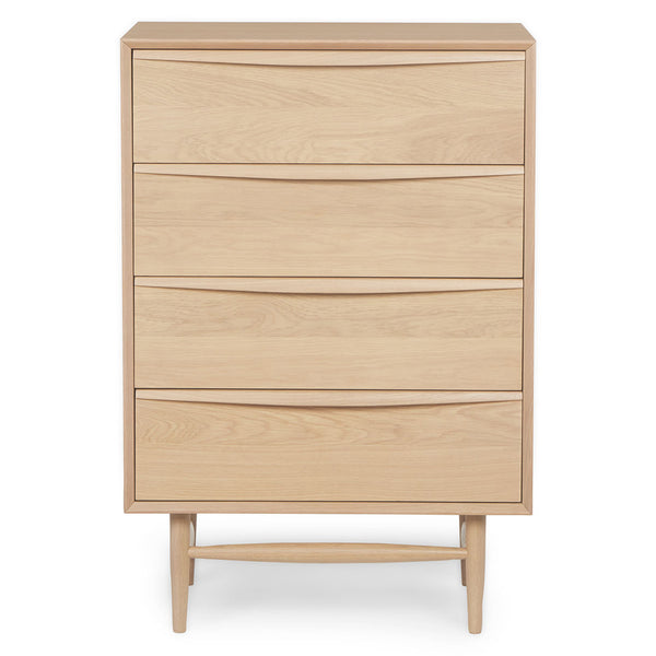 White Oak 4-Drawer Chest (minor damage)