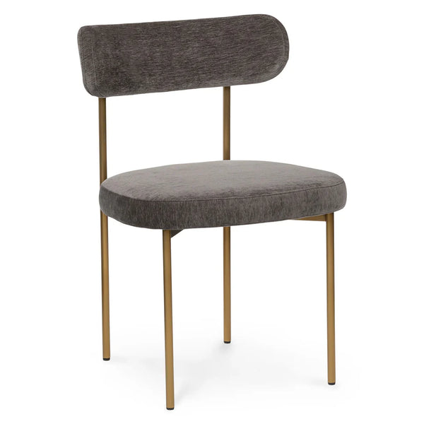 Melange Charcoal Brass Dining Chair (Set of 2)