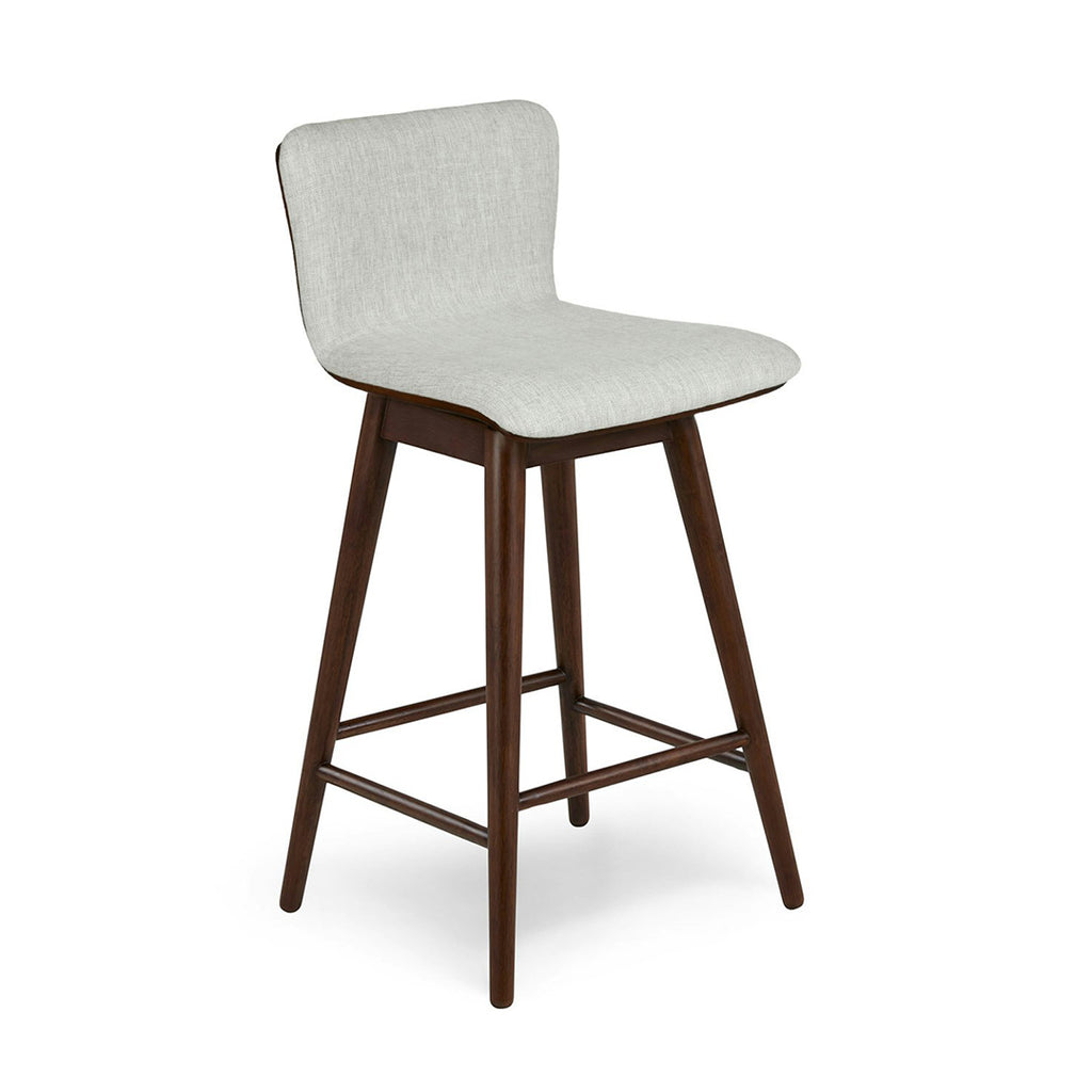 Walnut and Mist Gray-Swivel Counter Stool