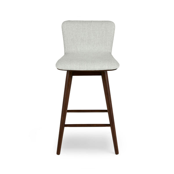 Walnut and Mist Gray-Swivel Counter Stool