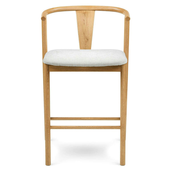 Oak and Santolina Gray - Counter Stool