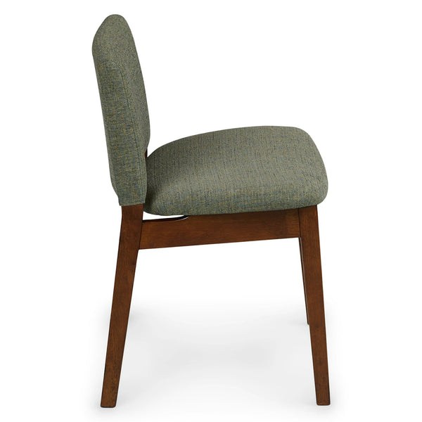 Walnut and green Dining chair