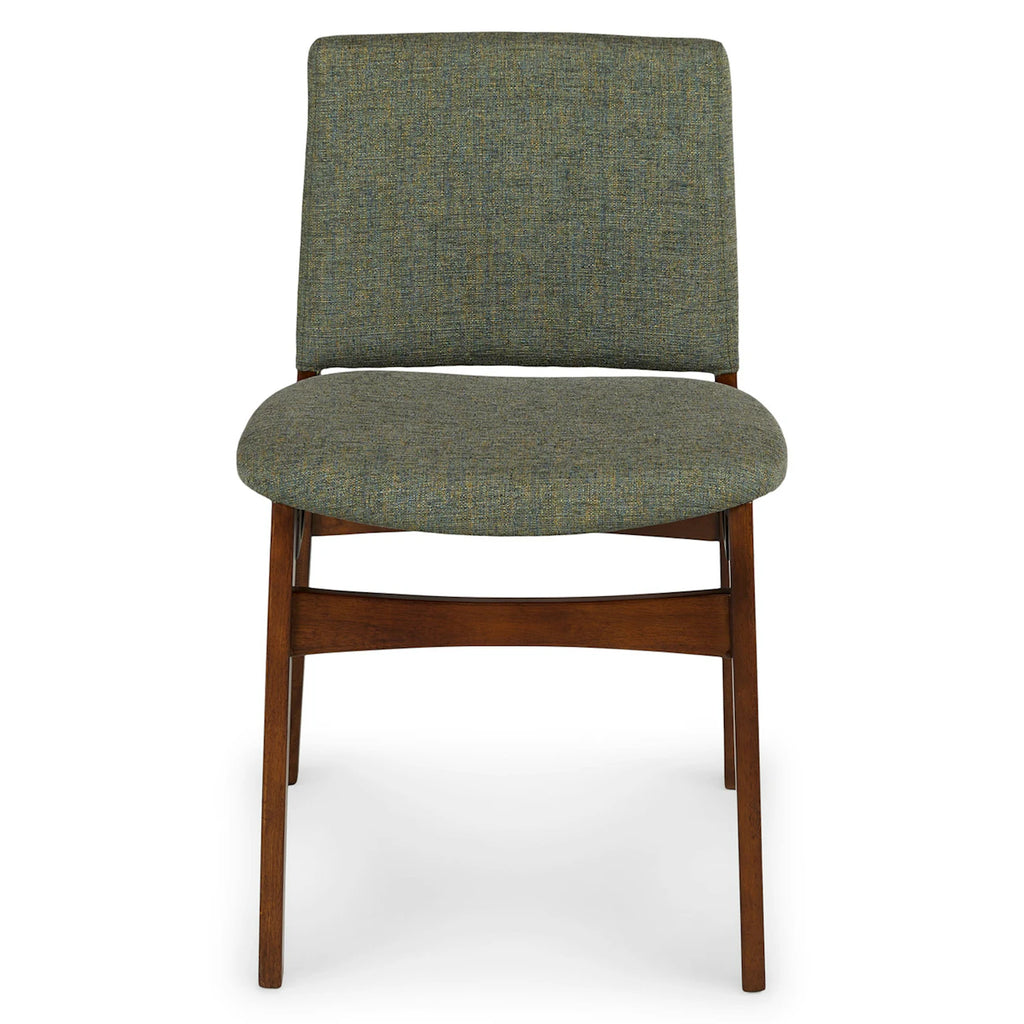Walnut and green Dining chair