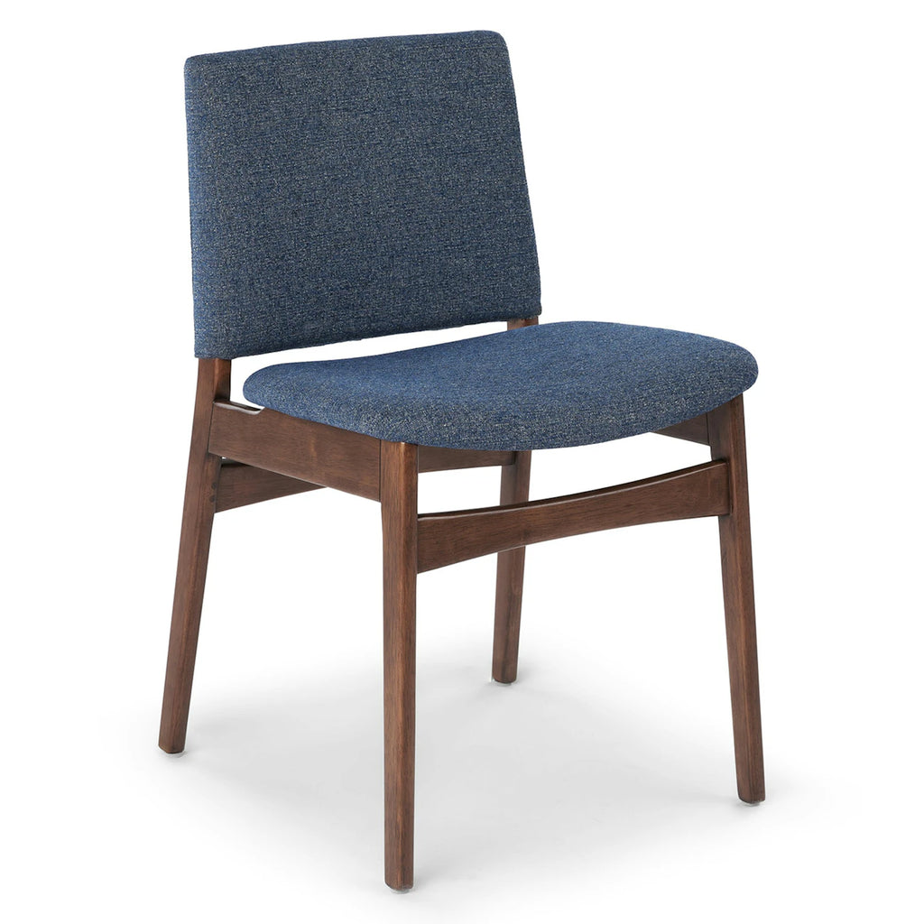 Demin Blue Walnut Dining Chair (set of 2)