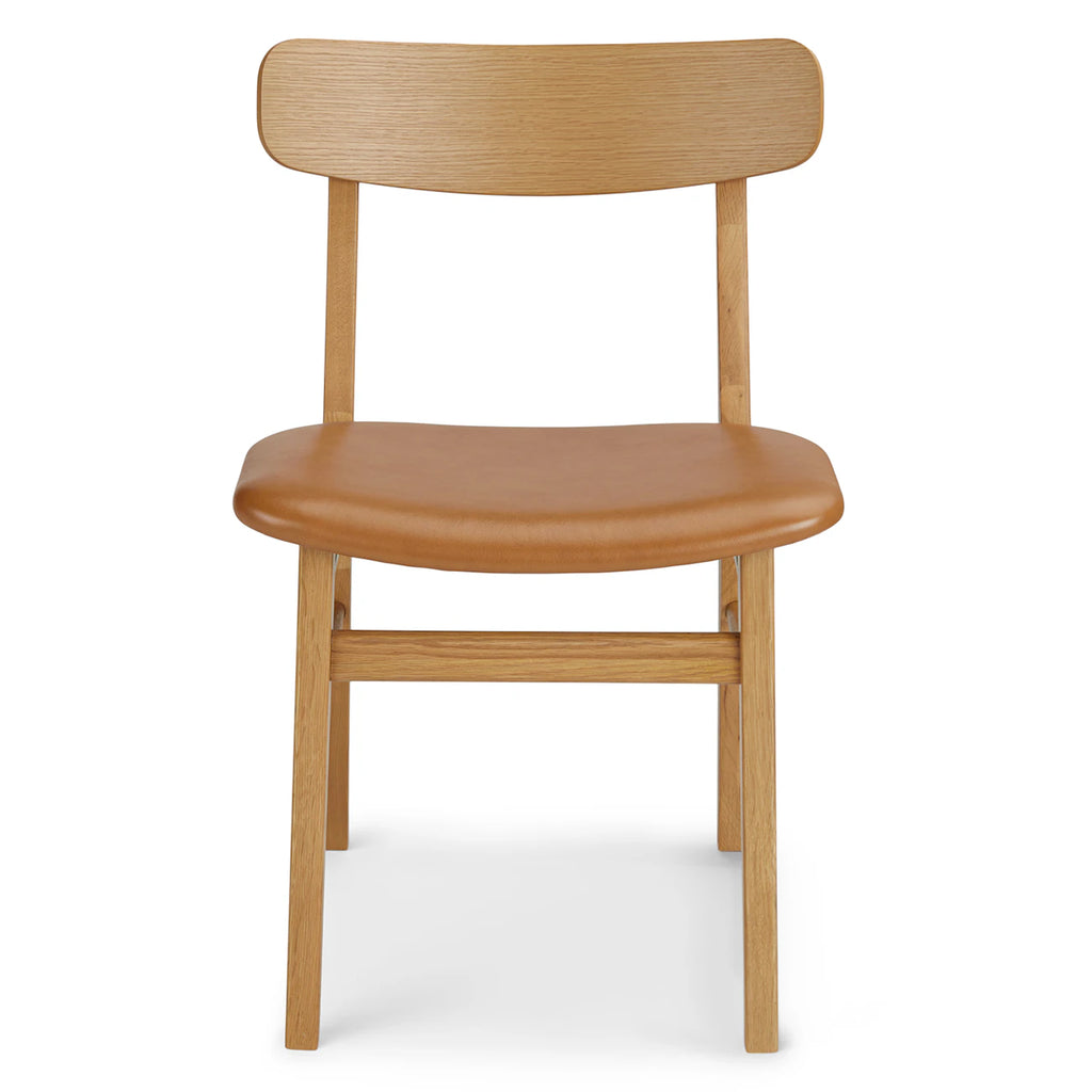 Tan Leather dining chair