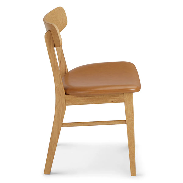 Tan Leather dining chair