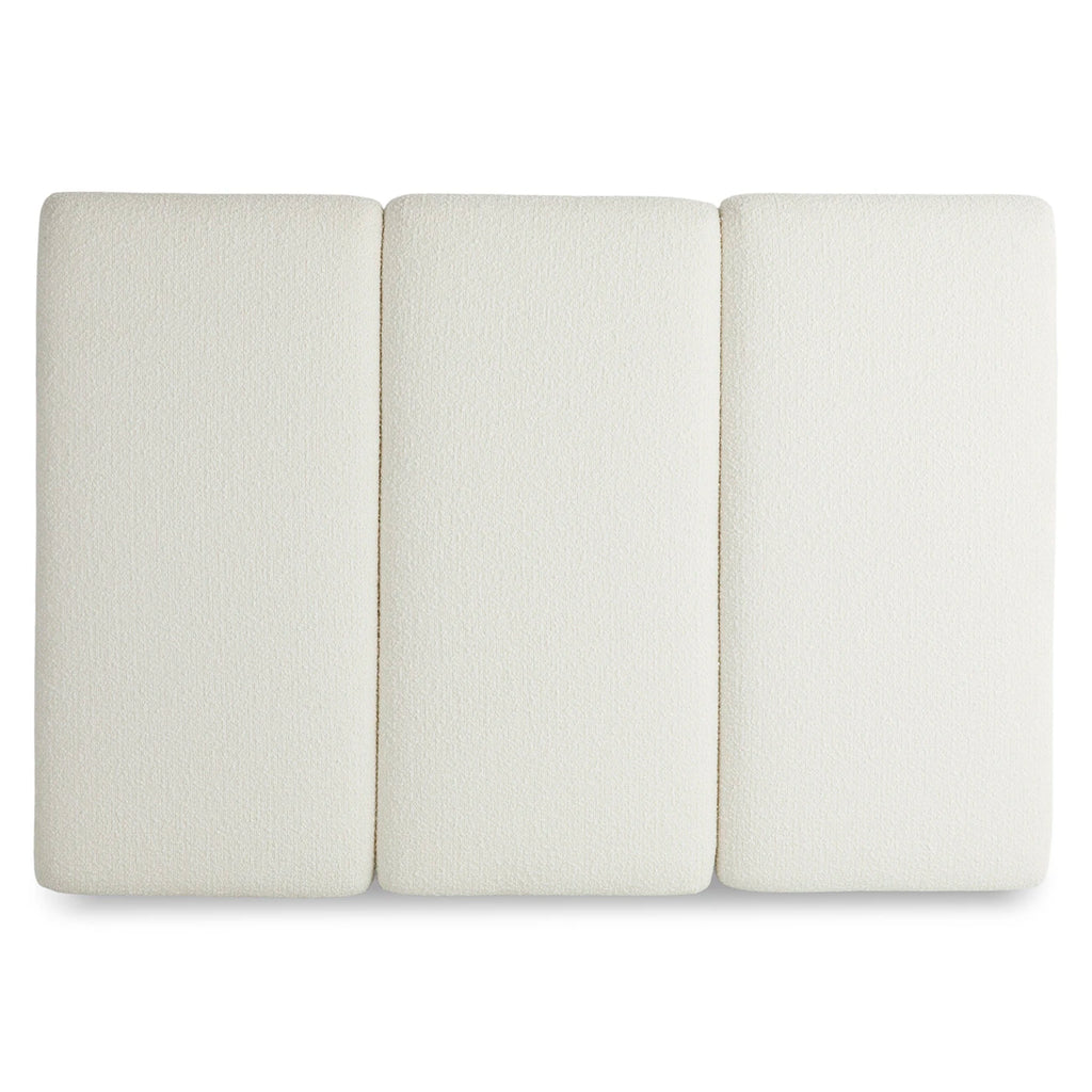 Queen Headboard - Lunaria White Bouclé