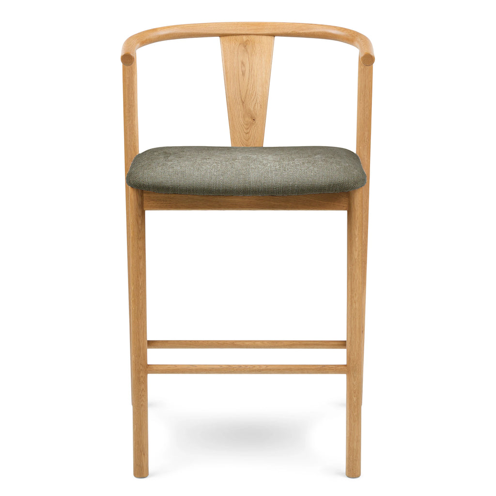 Green Oak Counter Stool