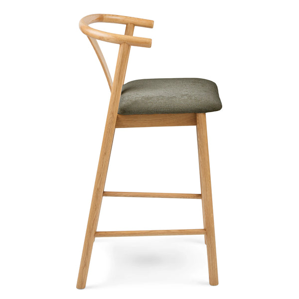 Green Oak Counter Stool