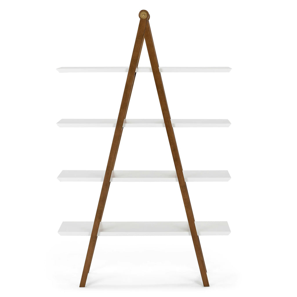 Kaliper 47" Shelving unit - white /walnut