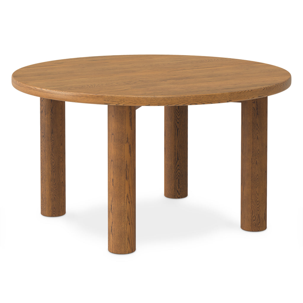 55.5" Round Dining Table - Smoked Oak
