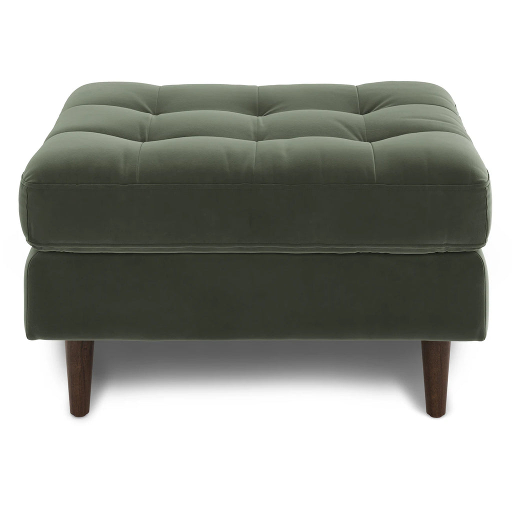 Green Velvet Ottoman