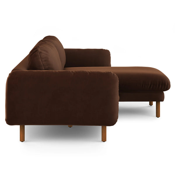 Reversable (right and left side) Velvet Sofa