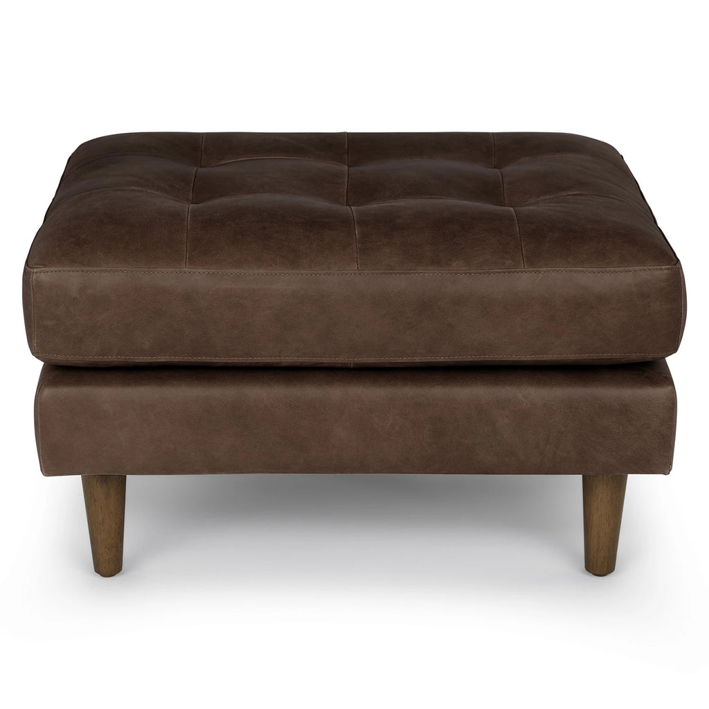 30" Leather Ottoman