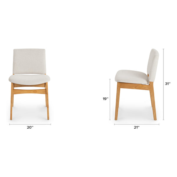 Dining Chair - Oak and Ratine Ivory