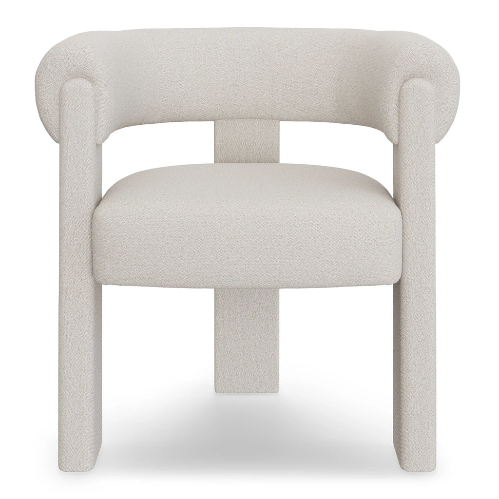 curved dining chair - Ivory
