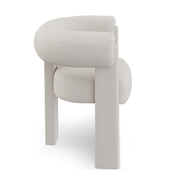 curved dining chair - Ivory