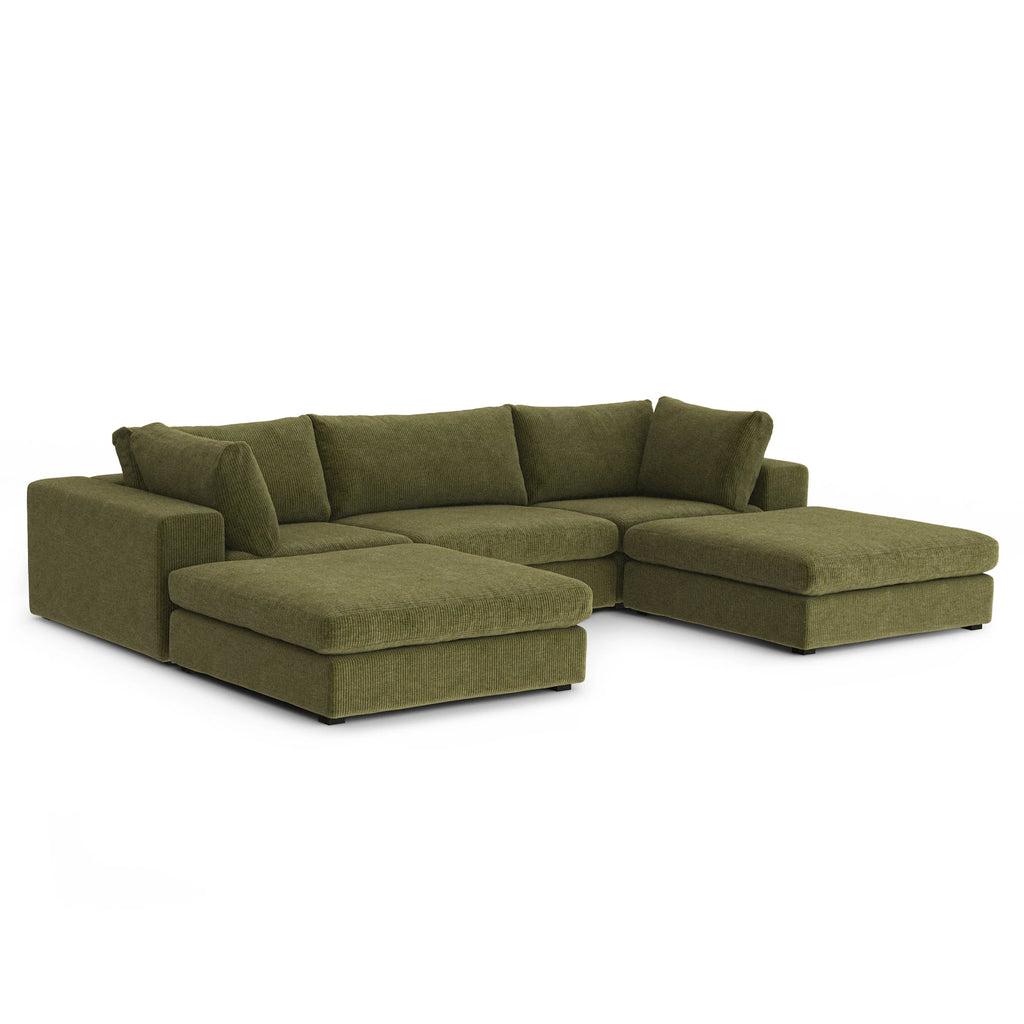 Modular U Sectional -  Green