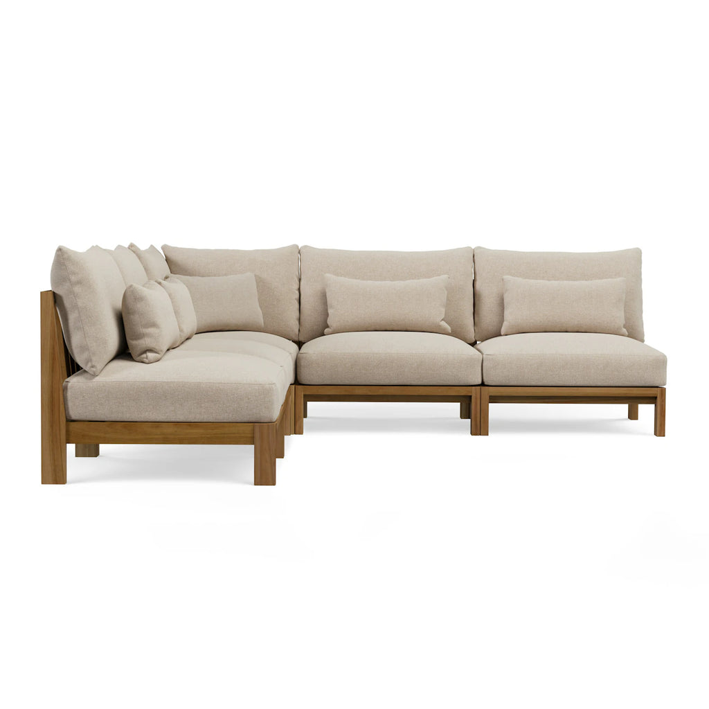 102.75" Outdoor Armless Modular Sectional - Basket Beige