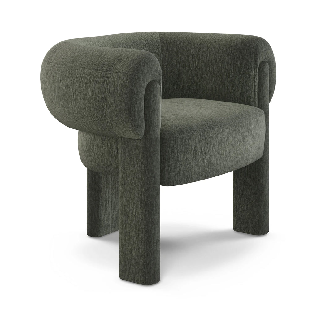 33.5" Velvet Lounge Chair - Melange Green