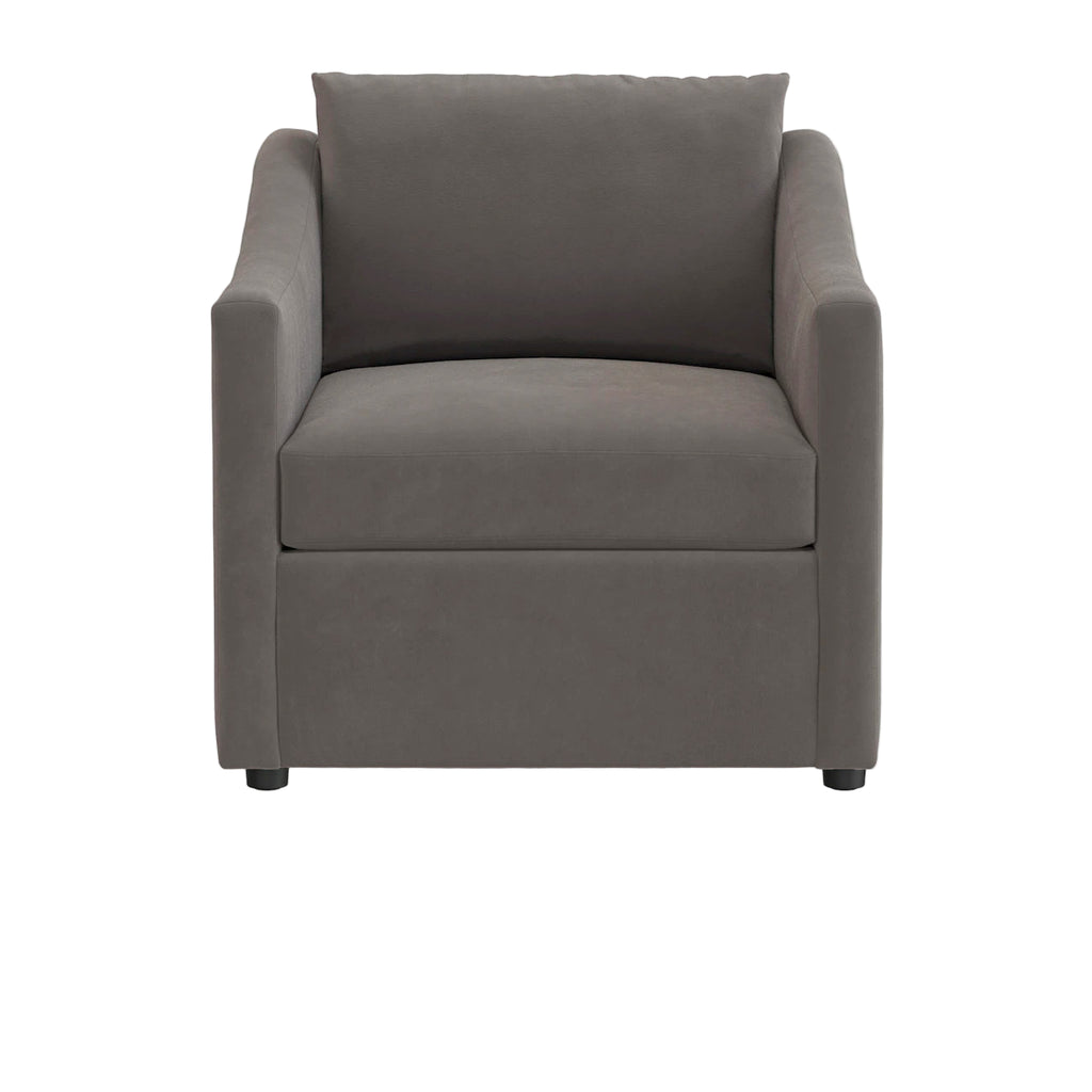 32.25" Velvet Lounge Chair - Hale Warm Gray (Minor Damage)